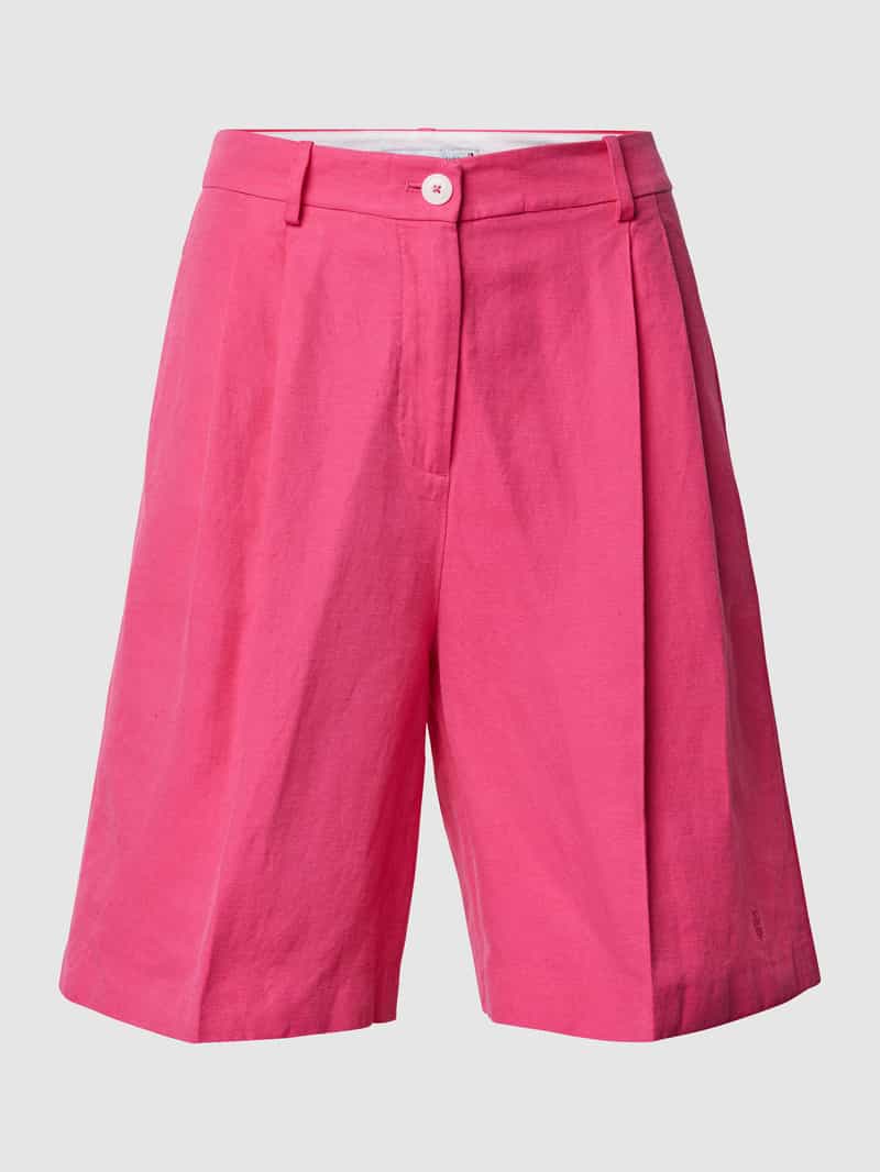 Bermudy z mieszanki lnu i bawełny