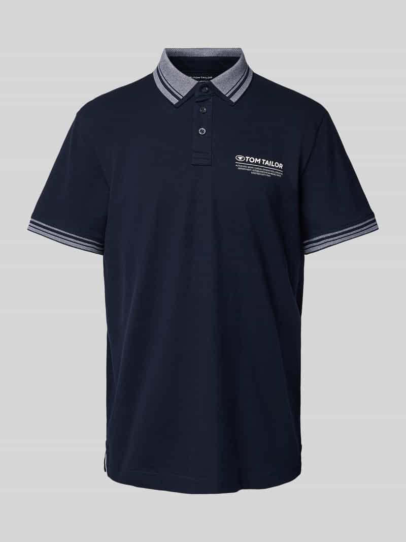 Tom Tailor Regular fit poloshirt met labelprint