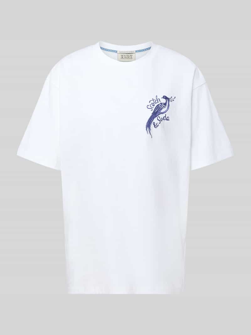 Oversized T-shirt met logo-stitching
