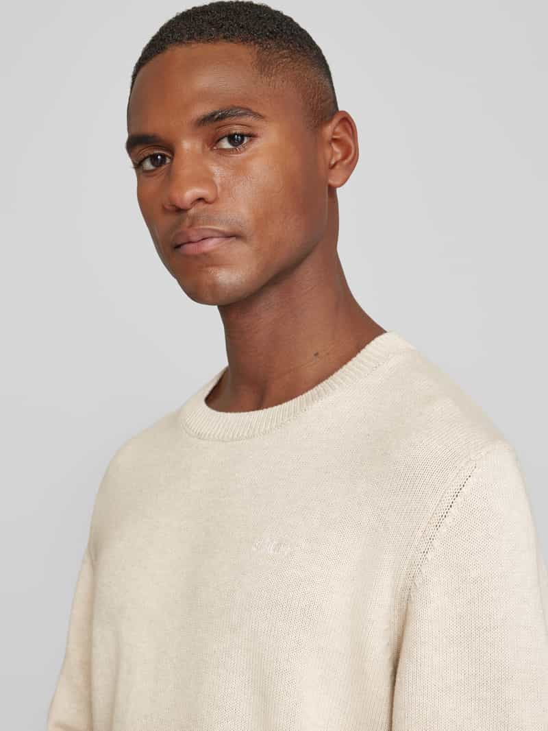 s.Oliver RED LABEL Regular fit gebreide pullover van puur katoen met labelstitching