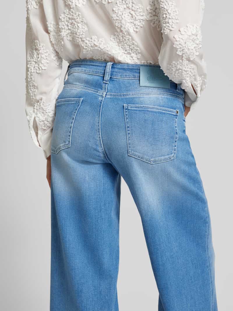 CAMBIO Wide leg jeans met verkort model