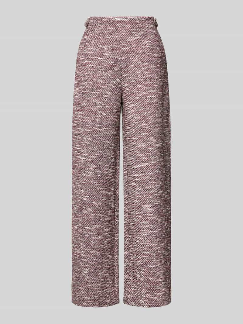Ichi Wide leg broek in bouclélook model 'KATE'