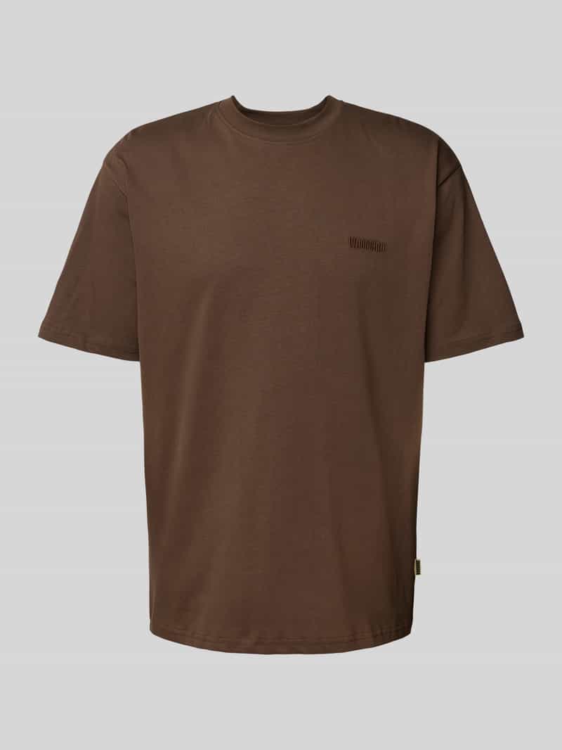 WOODBIRD Oversized T-shirt met labelstitching