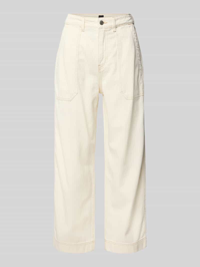 Boss Orange Wide leg jeans met siernaden model 'Barby'