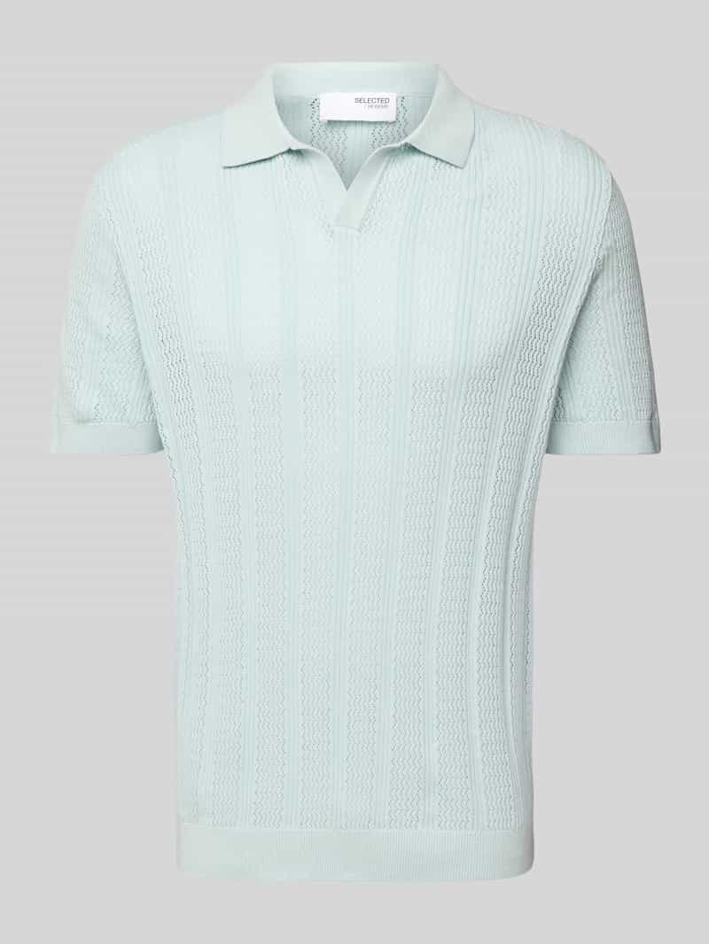 Selected Homme Poloshirt in gebreide look model 'WELLS'