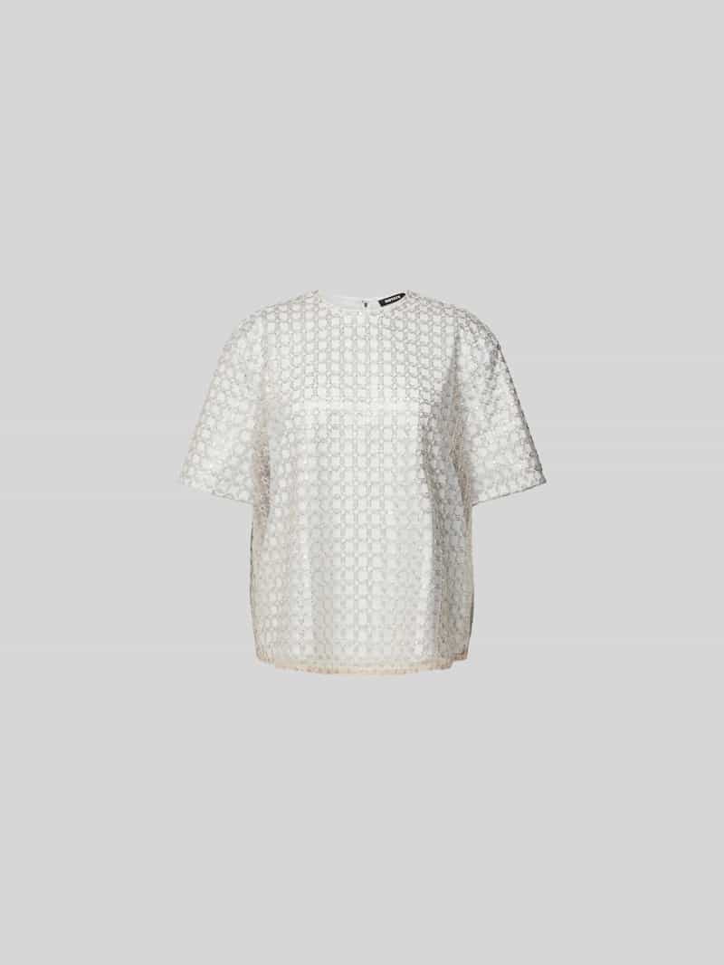 oversized blouseshirt met halflange mouwen