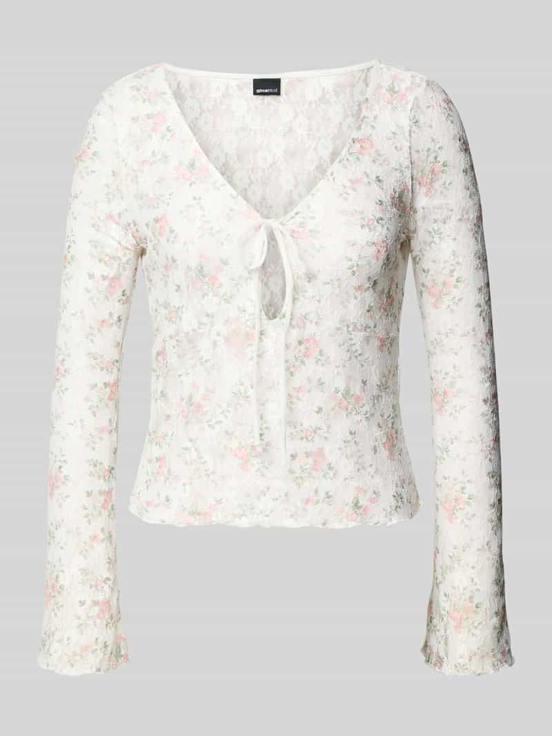 Gina Tricot Shirt met lange mouwen en druppelvormige hals