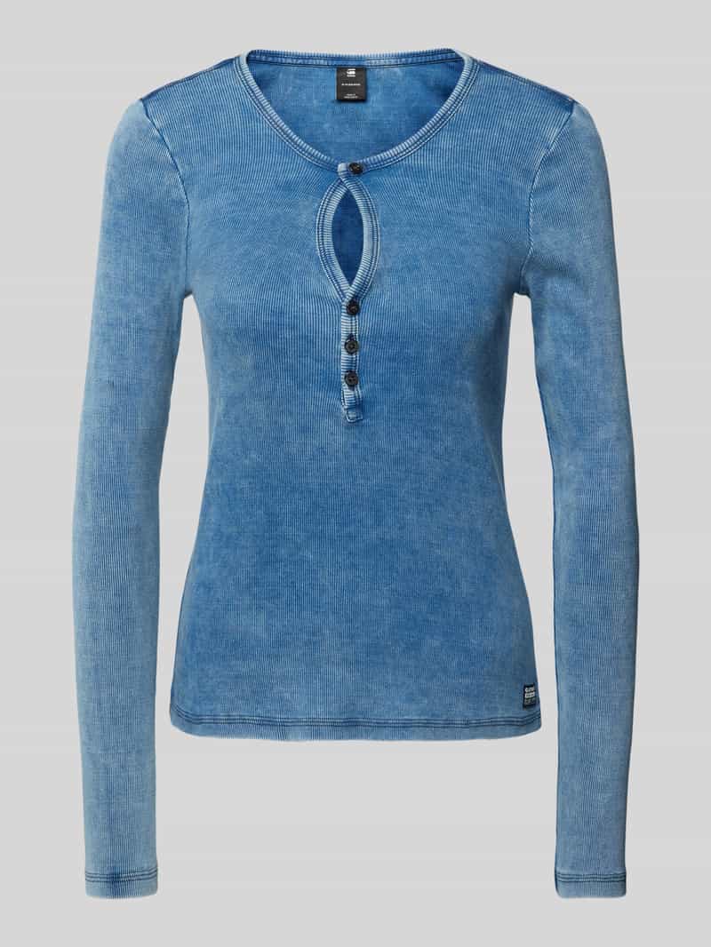 G-Star Raw Slim fit shirt met lange mouwen en druppelvormige hals