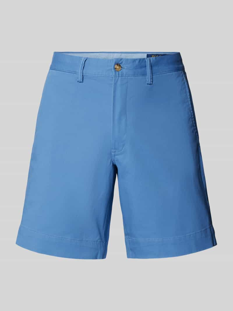 Polo Ralph Lauren Stretch straight fit korte broek met riemlussen, model 'BEDFORD'