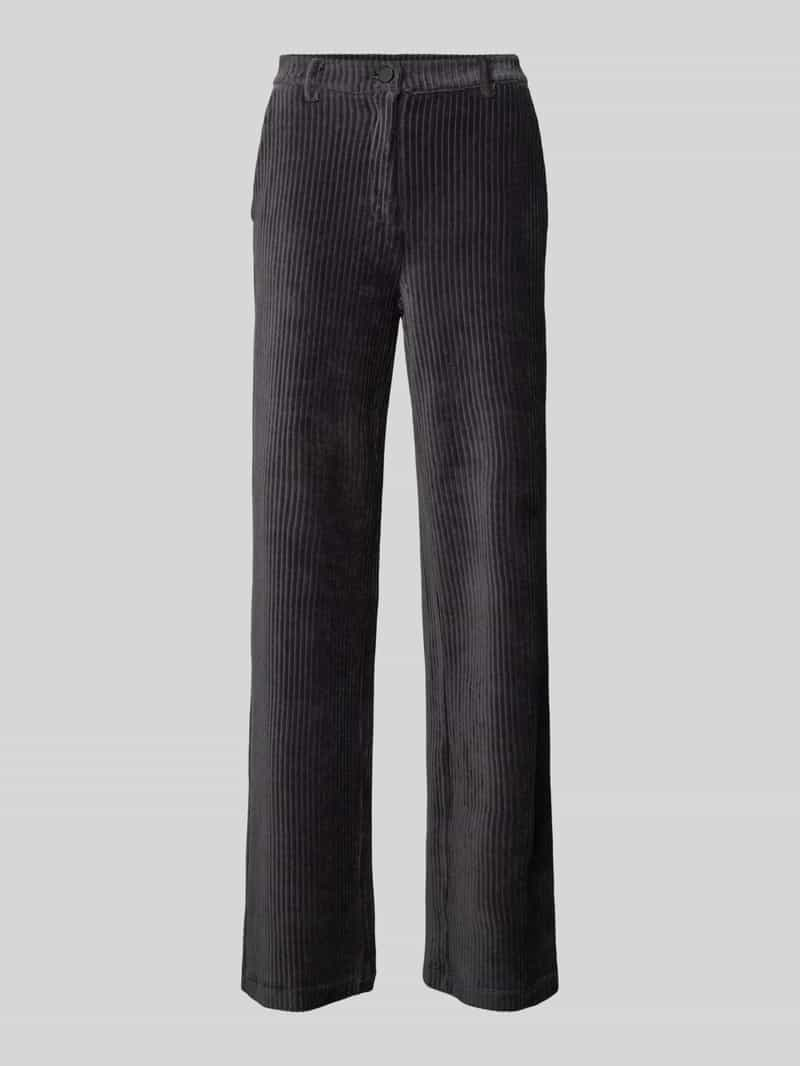 FREE/QUENT Loose fit corduroy broek met labeldetail, model 'NACORY'