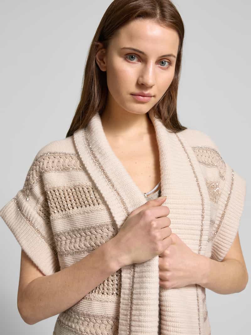 Marc Cain Cardigan van wolmix met kabelpatroon