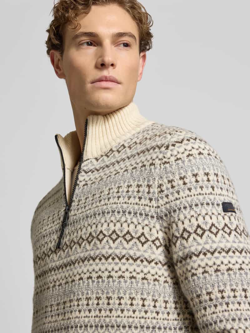 camel active Gebreide pullover met ribboorden