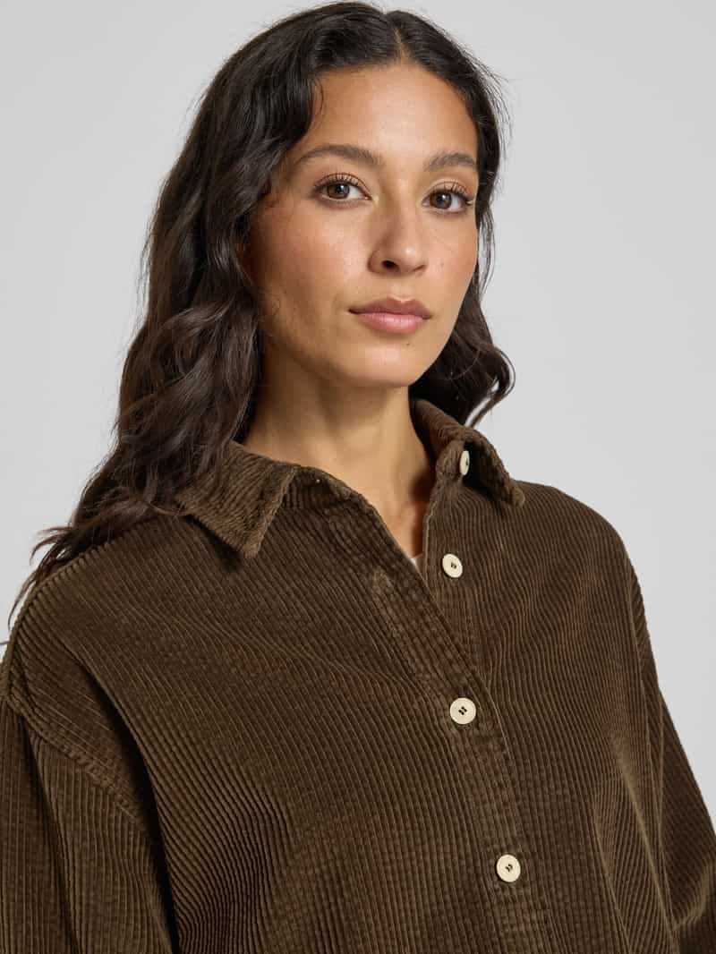 American vintage Relaxed fit overhemdblouse van corduroy model 'PADOW'