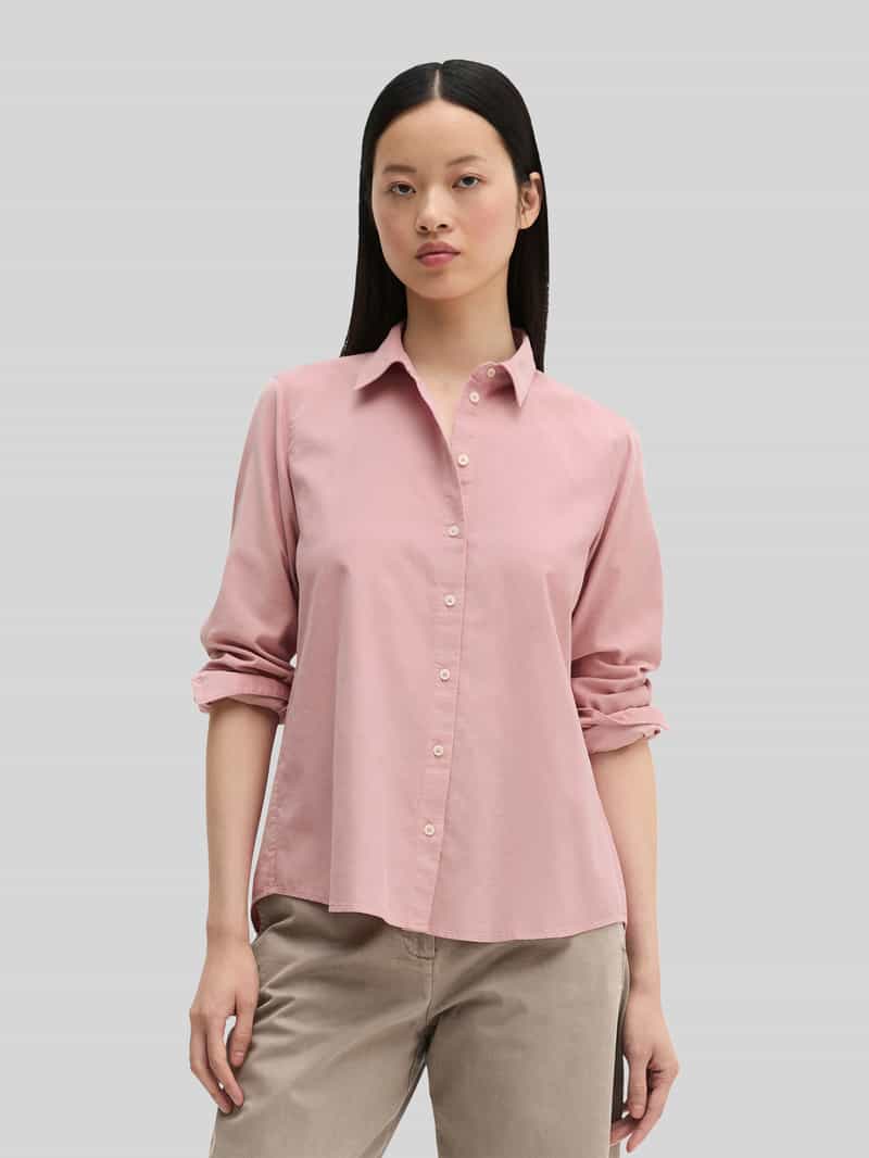Marc O'Polo Regular fit blouse met lange mouwen van mix van katoen en lyocell