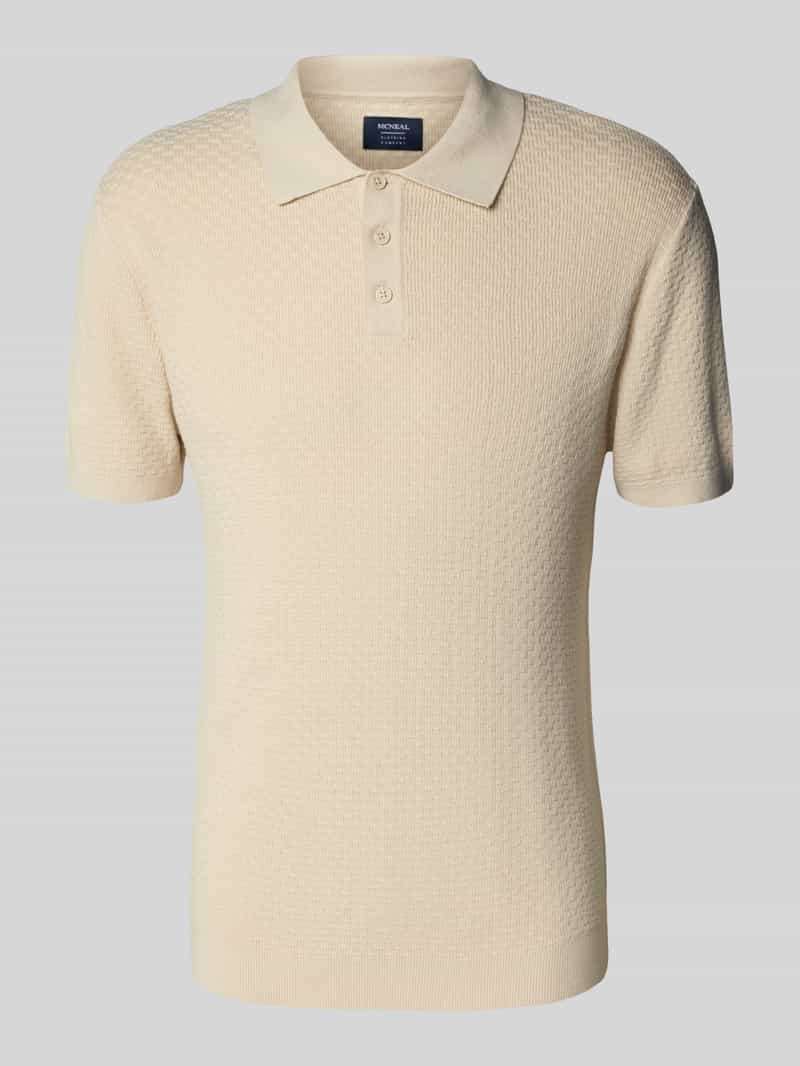 Gebreide polo met korte knoopsluiting