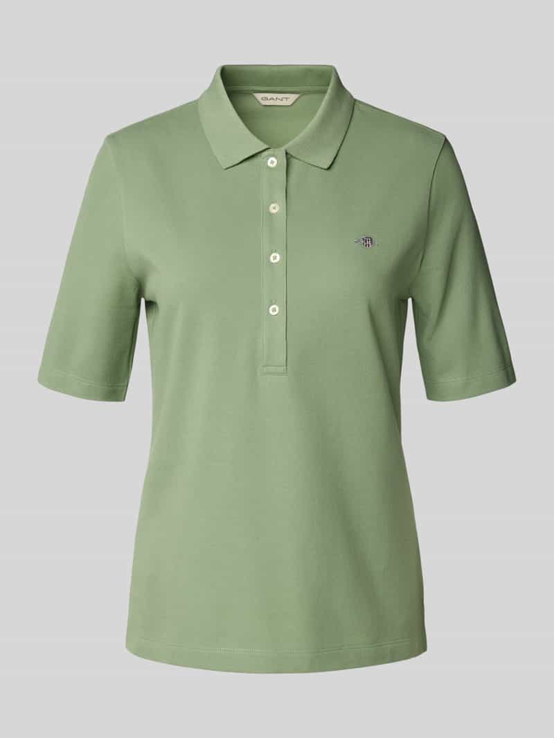 Gant Slim fit poloshirt met labelstitching