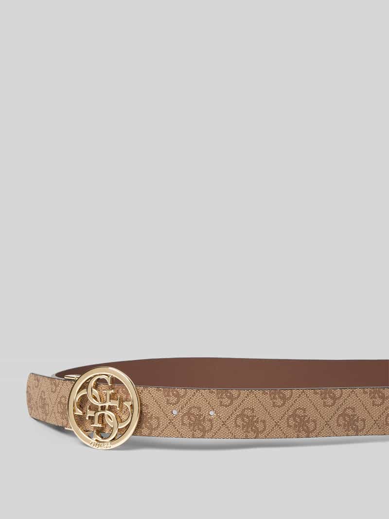 Guess Leren riem met all-over logomotief model 'NOELLE'