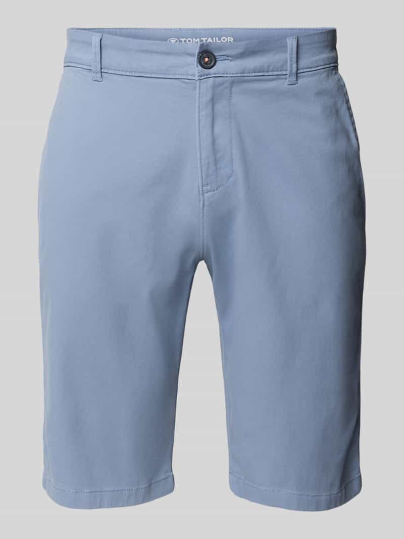 Tom Tailor Slim fit korte chino van katoenmix
