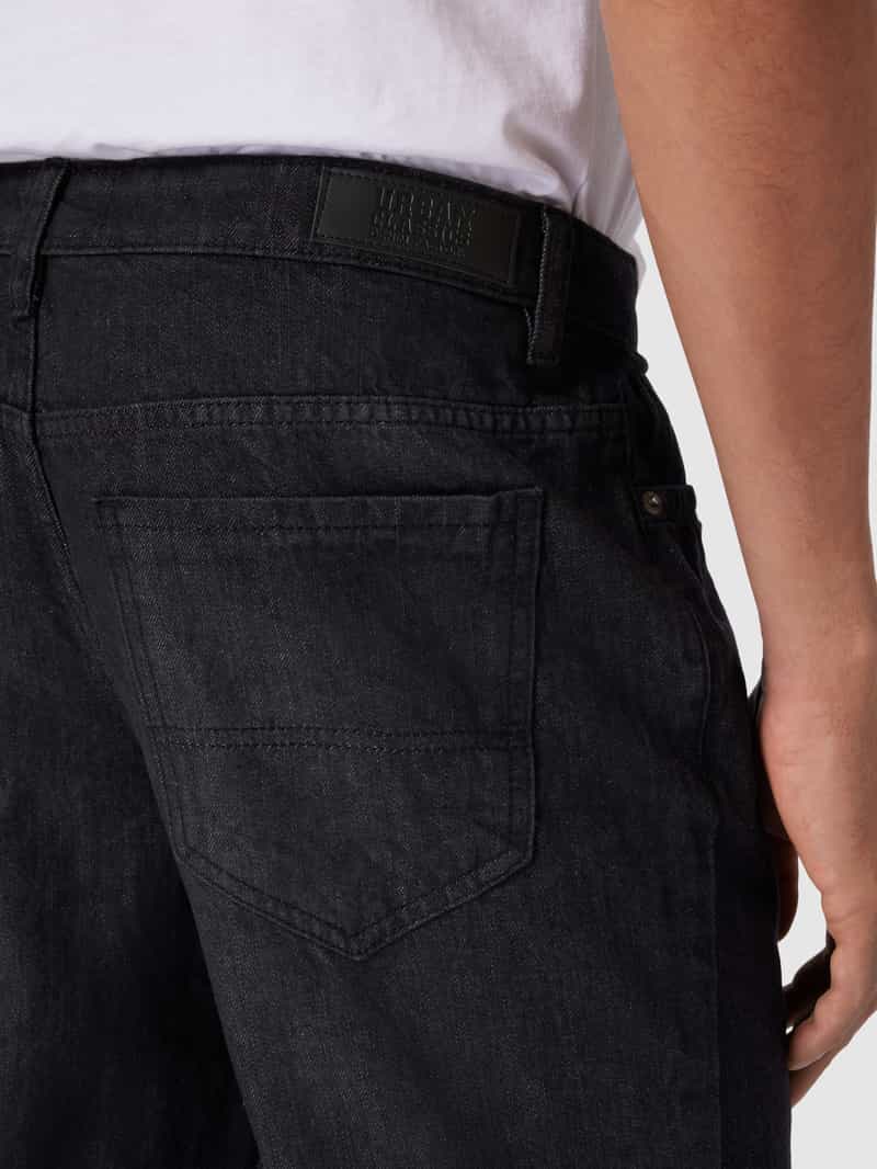 Urban Classics Loose fit jeans met logopatch
