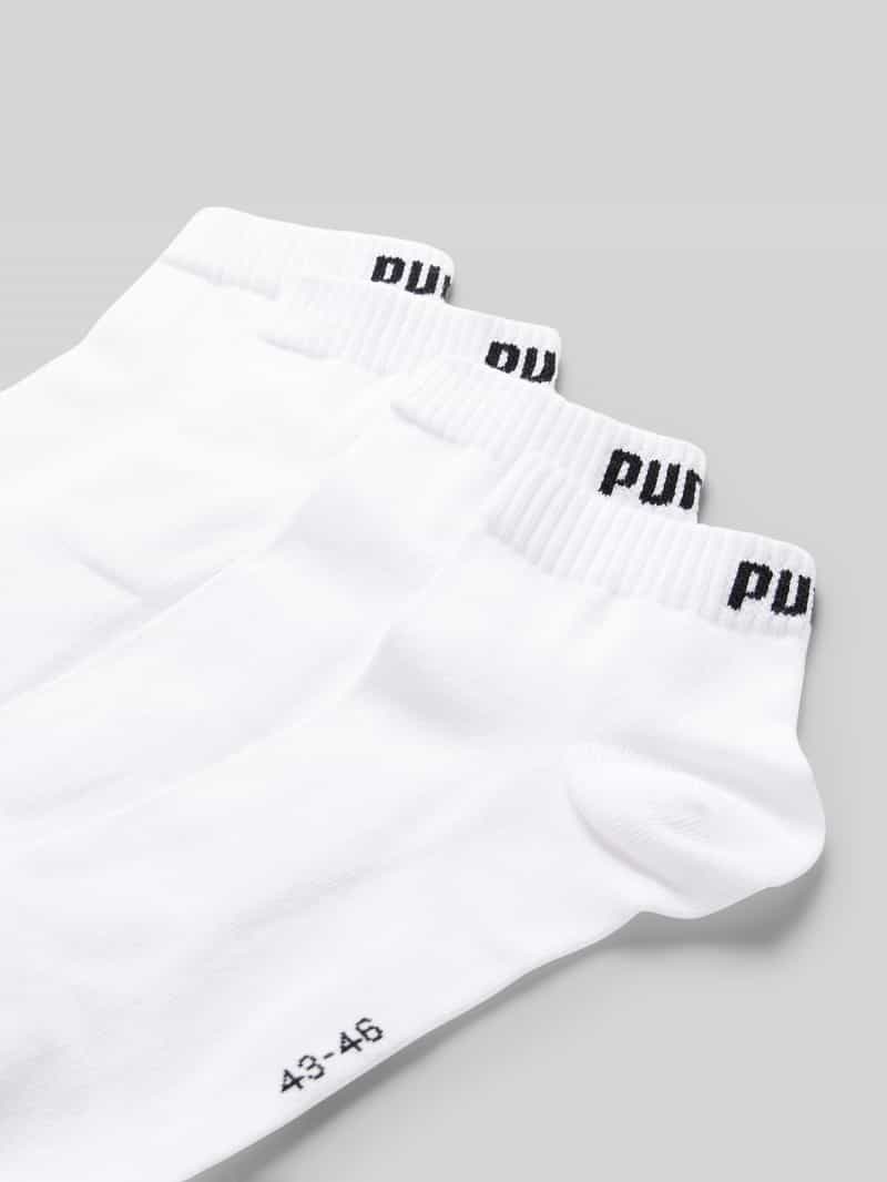 Puma Sneakersokken met labeldetails in een set van 4 paar