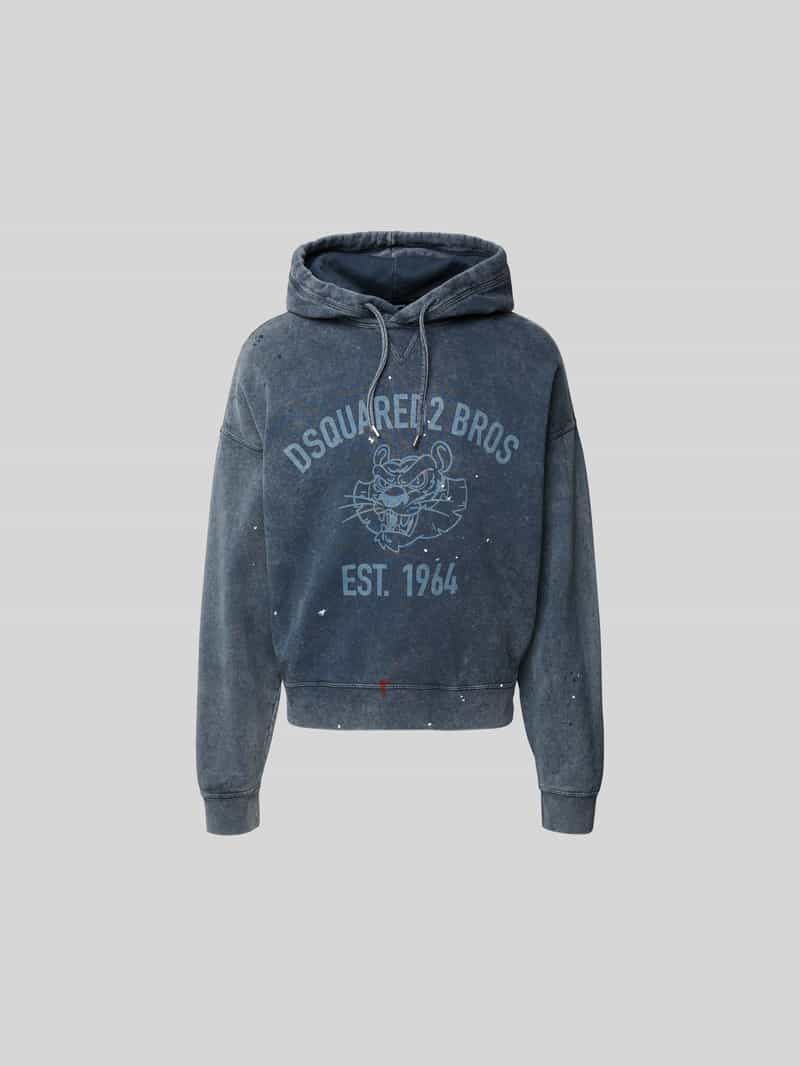 oversized hoodie met labelprint