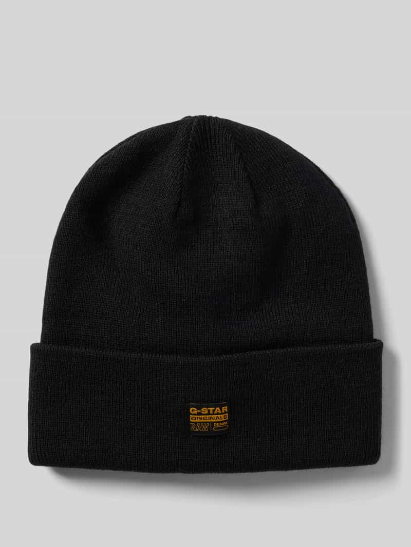 G-Star Raw Beanie met labelpatch, model 'Effo'