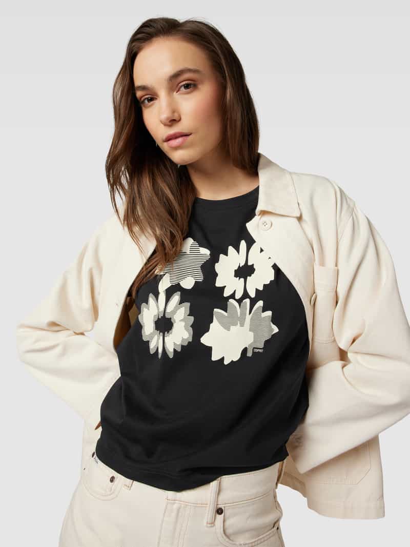 Esprit T-shirt met bloemenprint
