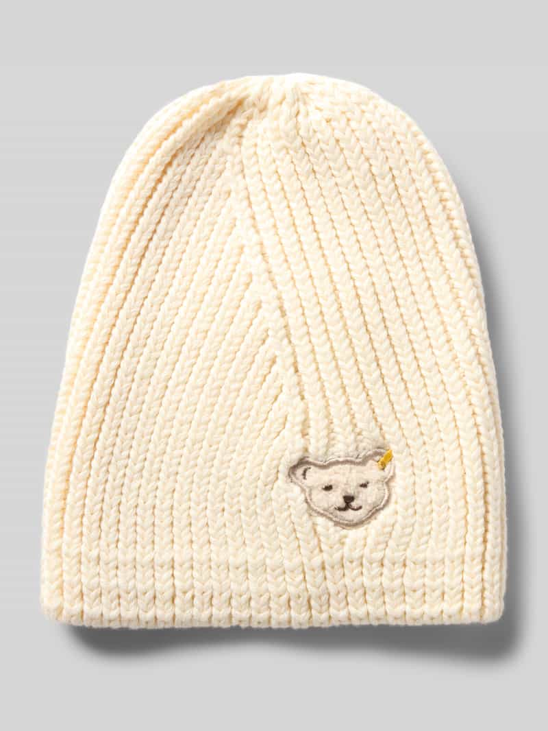 Steiff Gebreide muts met motiefstitching