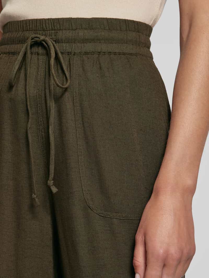 Kaffe Wide leg stoffen broek met opgestikte zakken model 'milia'