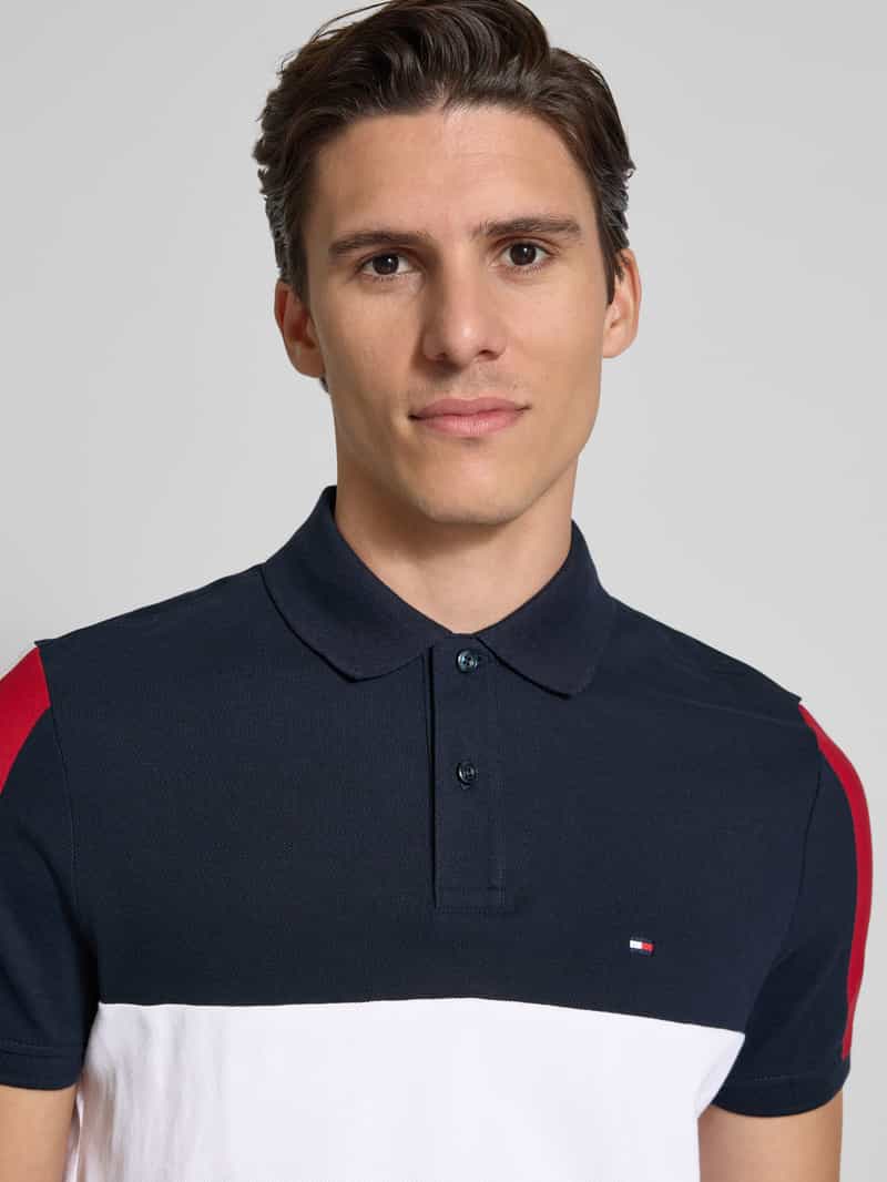 Tommy Hilfiger Regular fit poloshirt van katoenmix