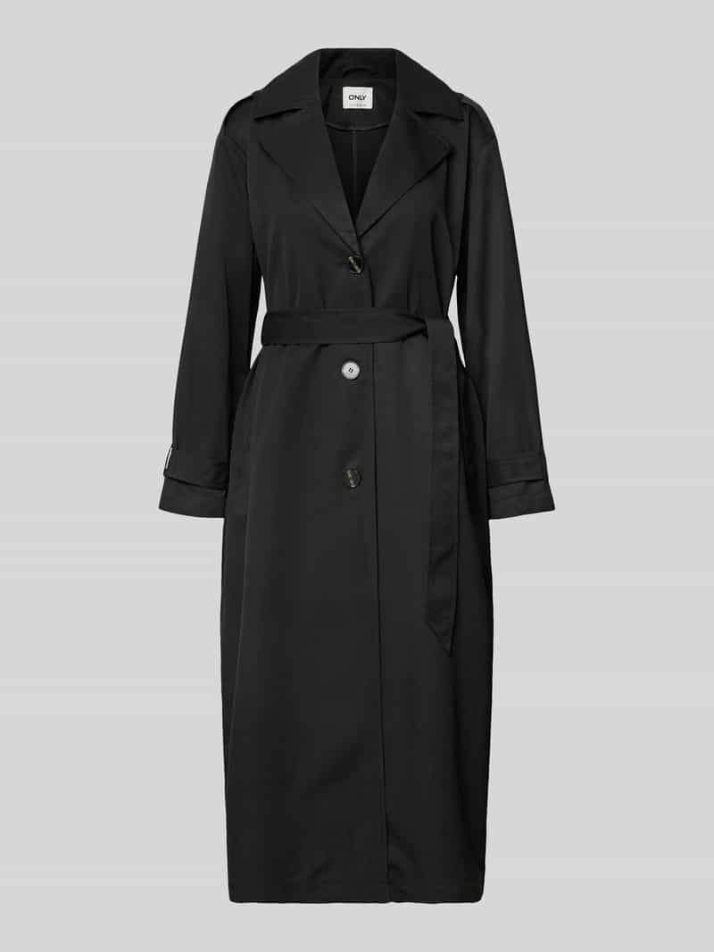 regular fit trenchcoat in longline model 'LINE'