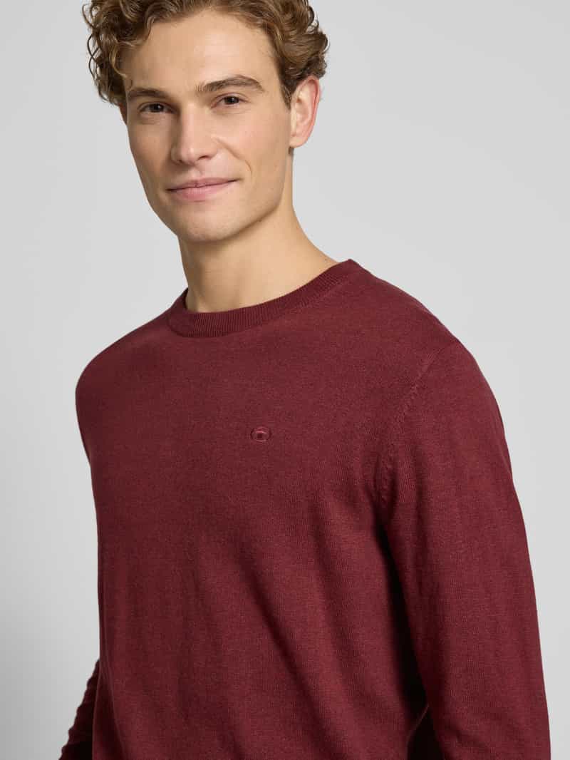 Tom Tailor Regular fit gebreide pullover van zuiver katoen