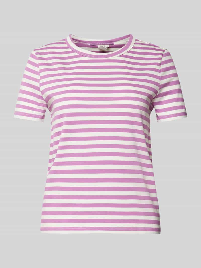 QS T-shirt met streepmotief