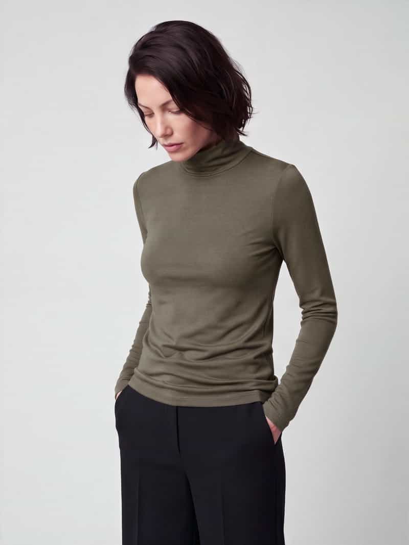 S.Oliver Pullover met col jersey kwaliteit donkergroen, foto 3