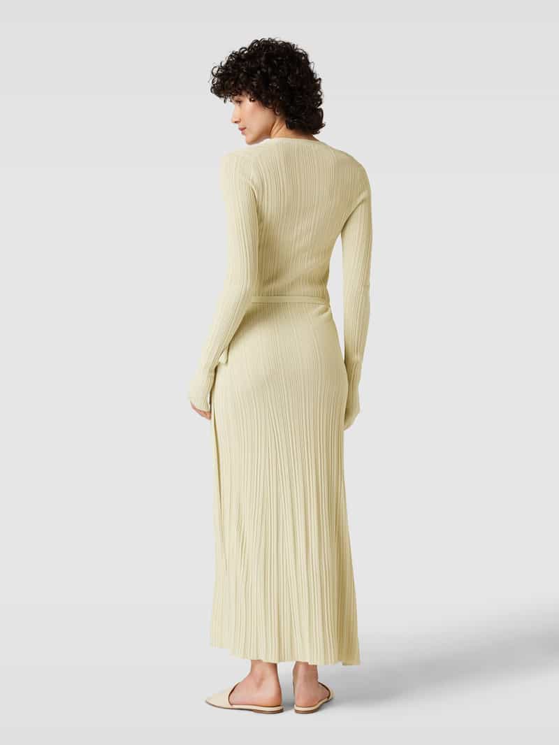 Maxi-jurk met strikceintuur, model 'KLOE' Ivy Oak