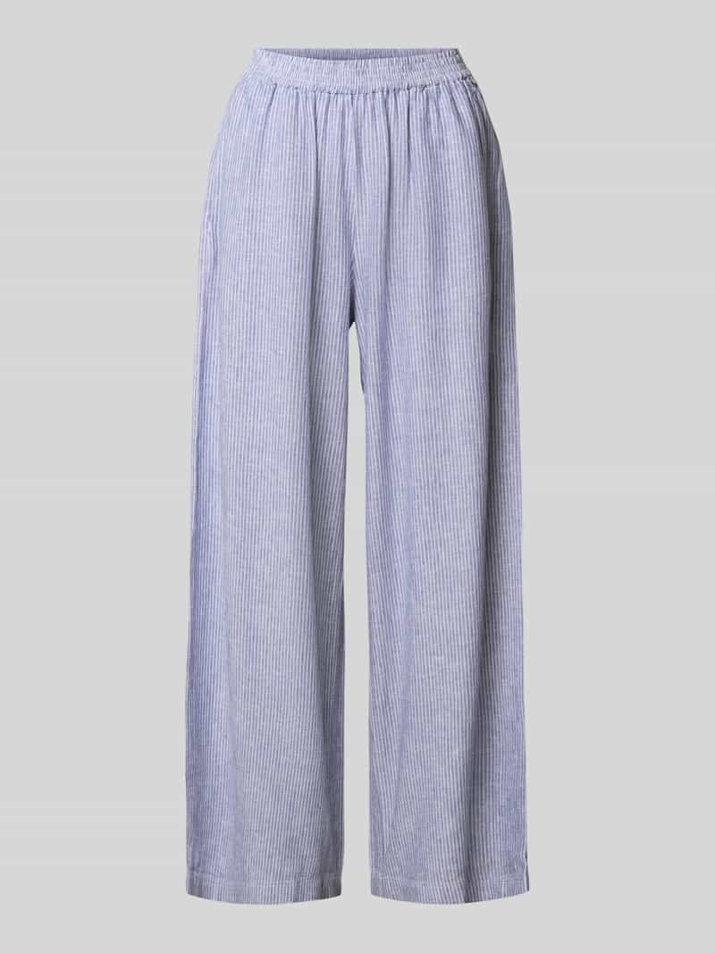 Boss Orange Stoffen broek van een mix van linnen en viscose met elastische band