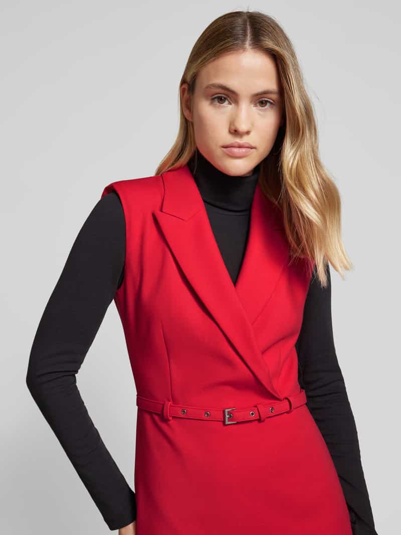 HUGO Mini-jurk met reverskraag en riem model 'Kamilian'