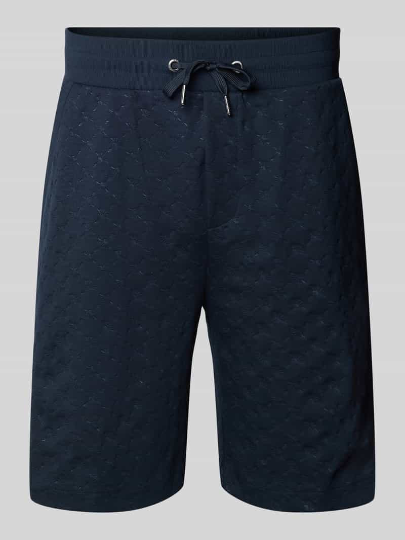 JOOP! Collection Regular fit sweatshorts met structuurmotief model 'Barlas'