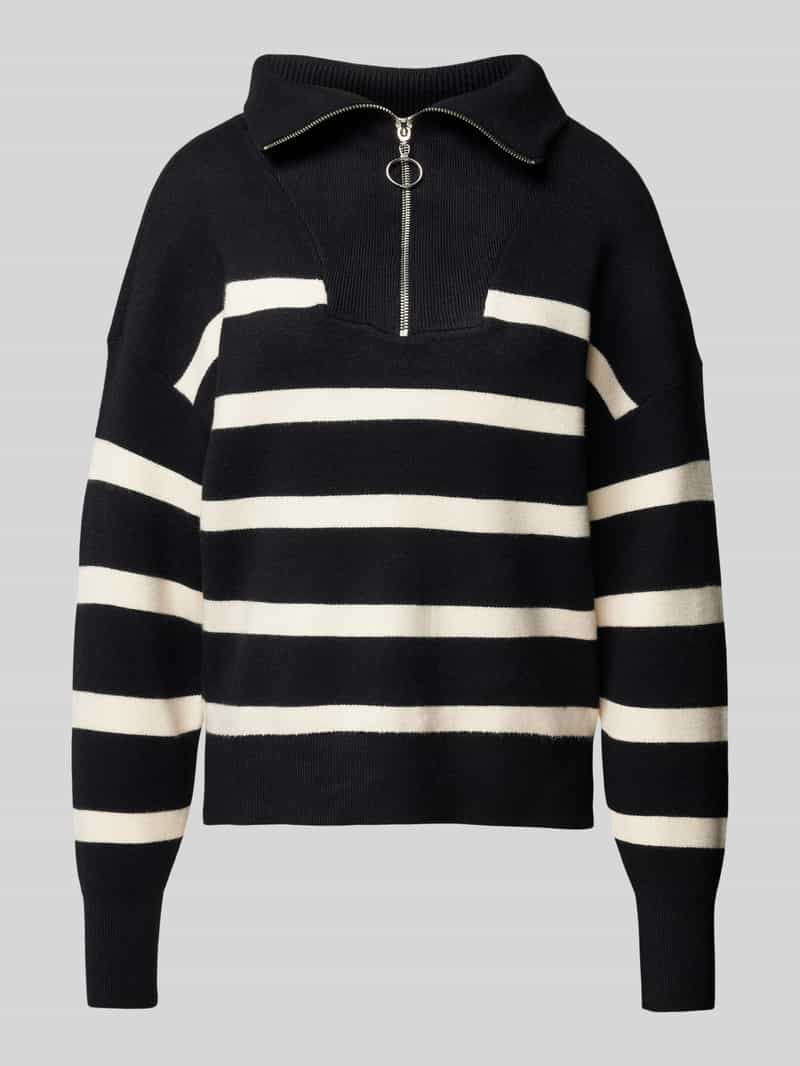 Vero Moda Schipperstrui VMSABA STRIPE LS HIGHNECK BLOUSE GA NOOS