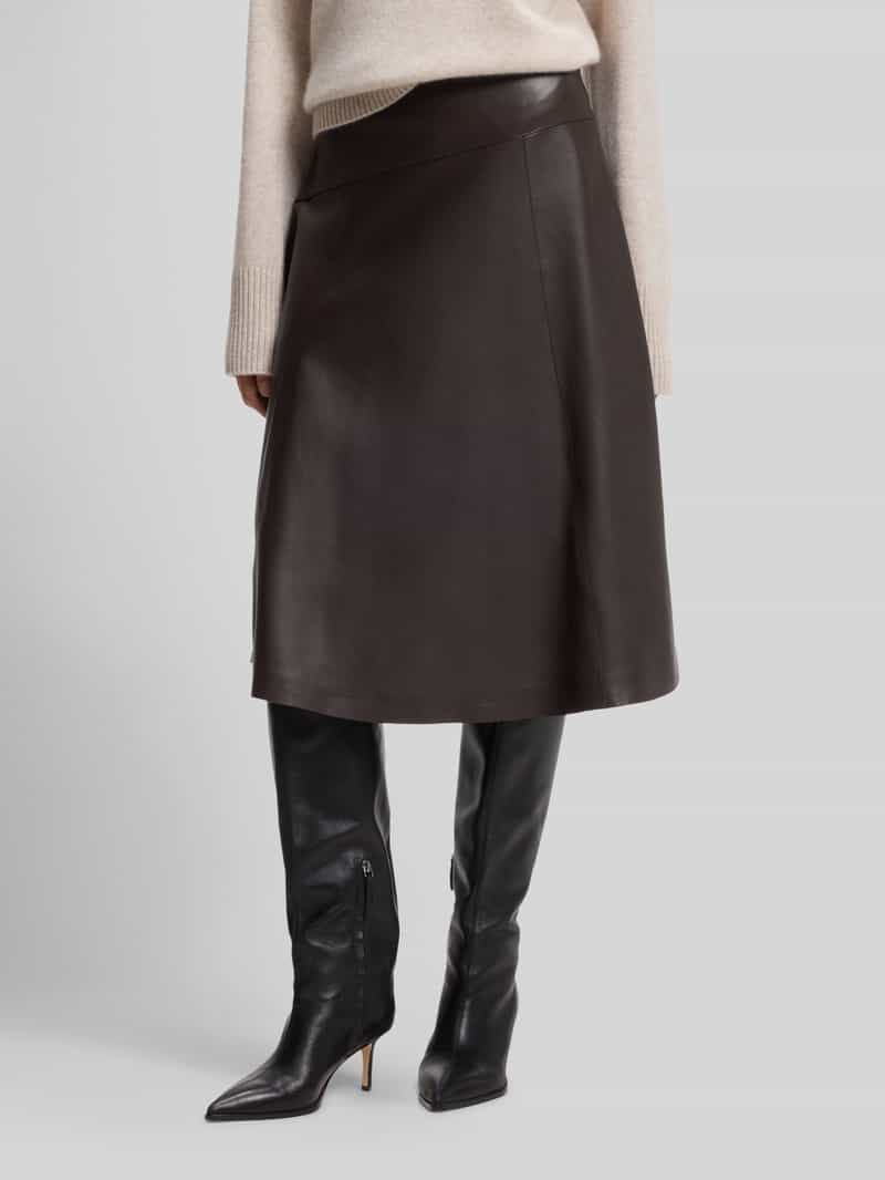 Boss midi-rok van lamsnappa met op de taille