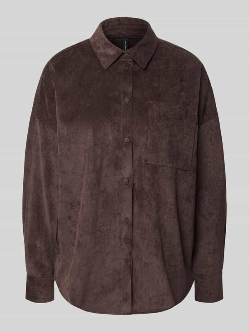 Vero Moda oversized fit blouse met lange mouwen met borstzak model 'SANNE'
