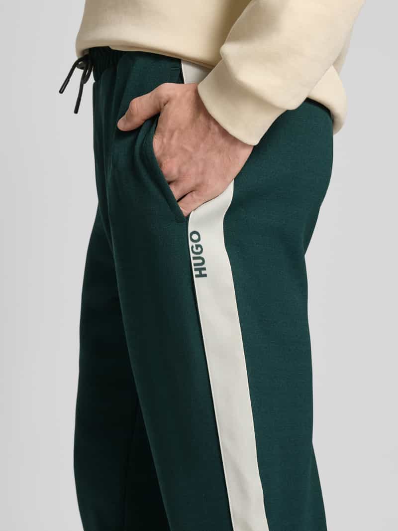 HUGO Relaxed fit sweatpants met ritsdetail model 'DOLOS'
