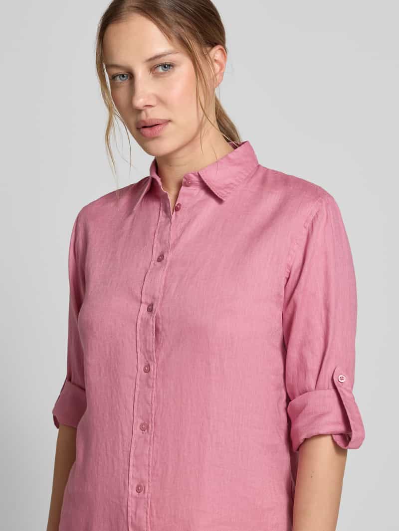 Lauren Ralph Lauren Regular fit linnen blouse met overhemdkraag model 'KARRIE'