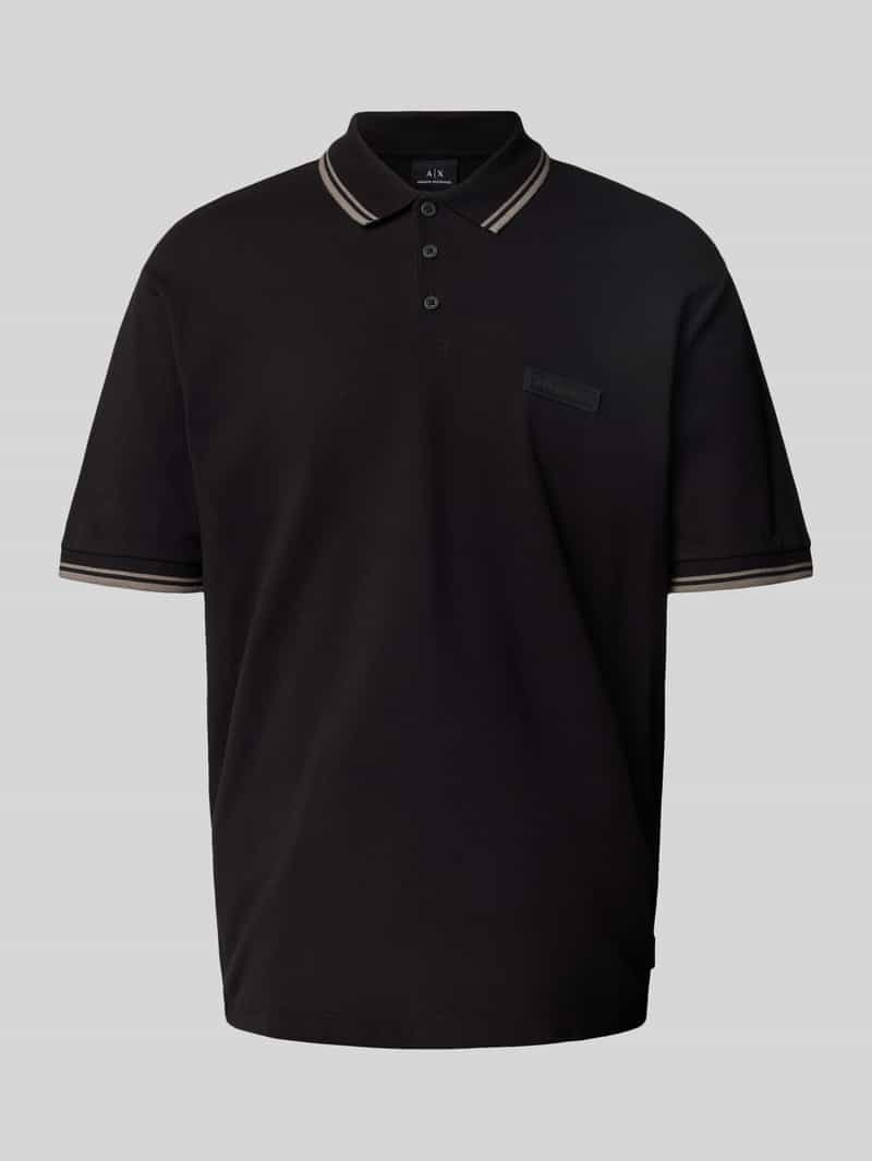 Armani Exchange Regular fit poloshirt met knoopsluiting