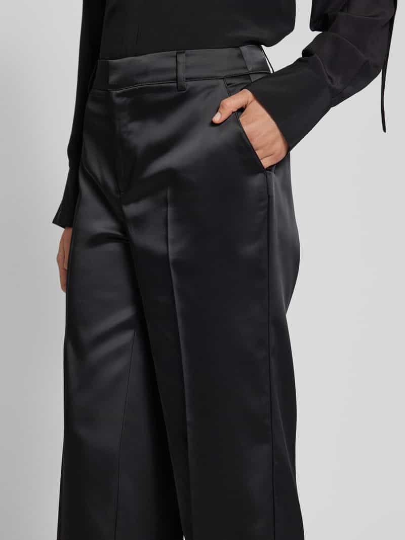 monari Wide leg broek met persplooien