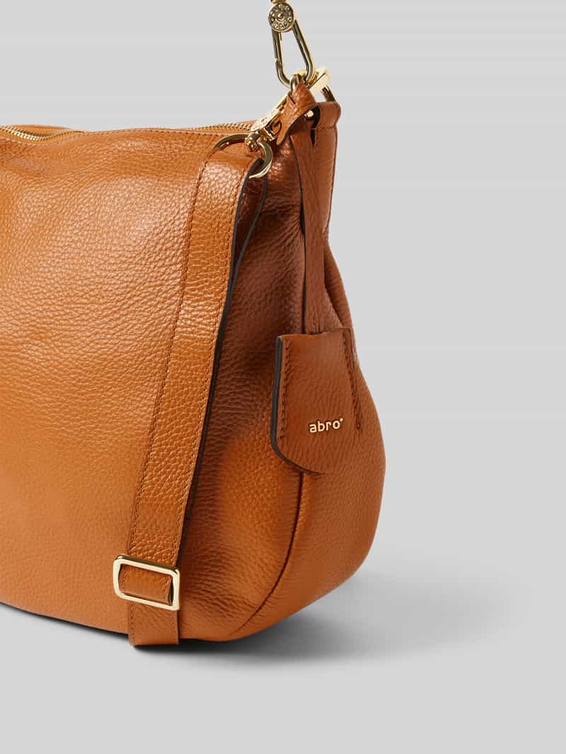 abro Leren handtas met labelapplicatie model 'JUNA'