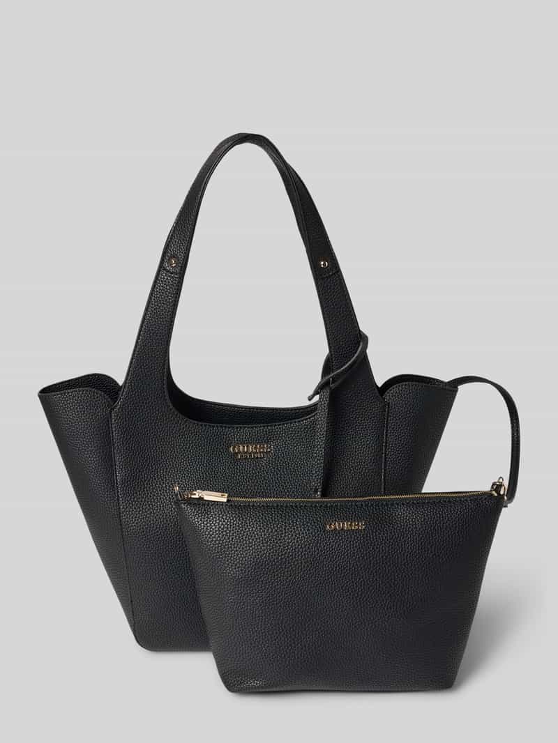 Guess Tote bag in leerlook met logo-applicatie model 'Calista'