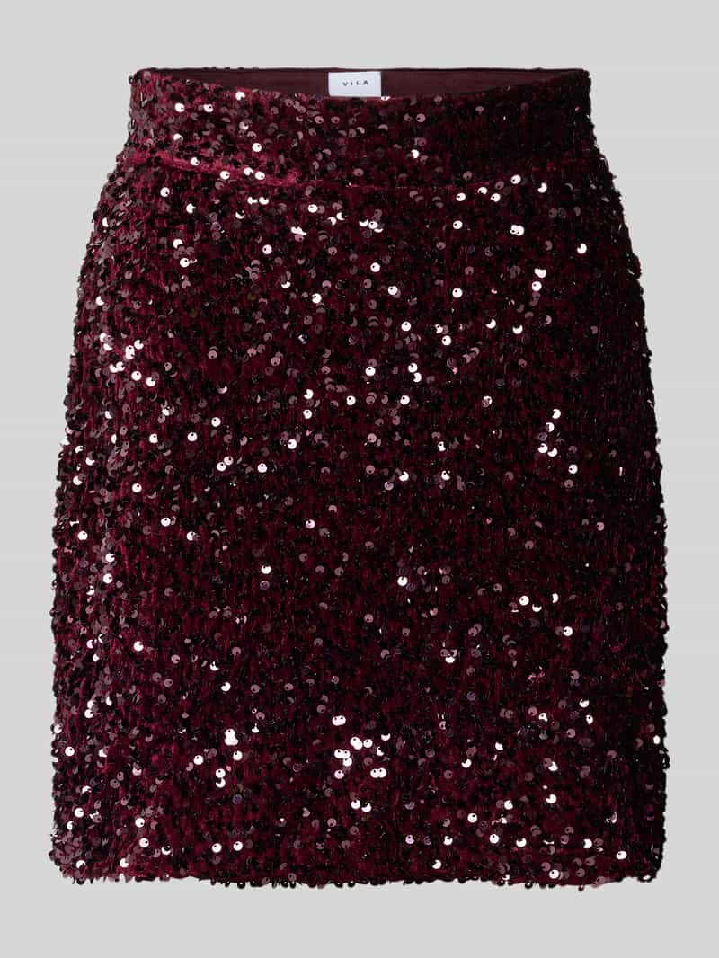 Vila High waist minirok met pailletten model 'FAITH'