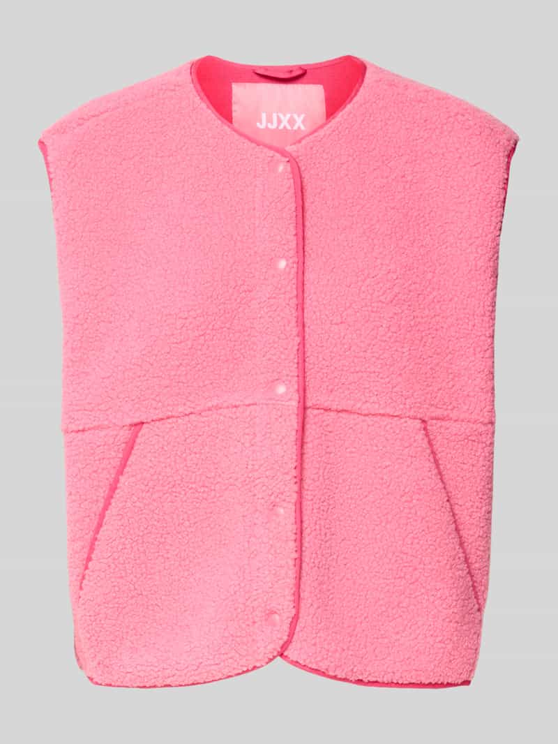 relaxed fit bodywarmer in teddy-look model 'Vera'