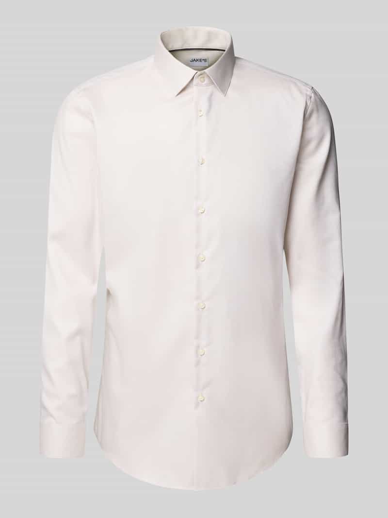 Jake*s Slim fit zakelijk overhemd met kentkraag
